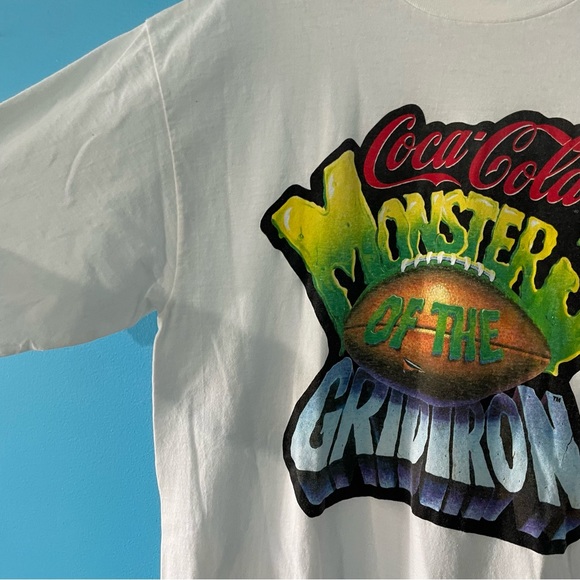 1994 Coca-Cola Monsters of the Gridiron Graphic Tee T-Shirt Vintage XL - Picture 3 of 7
